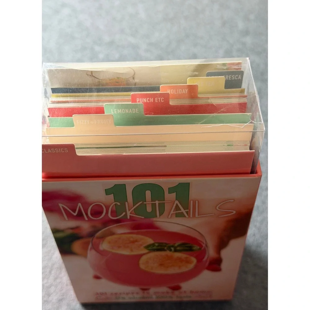 Eccolo 101 Mocktails Recipe‎ Cards Pink Good Non-Alcoholic Drink Recipes Box Set